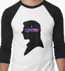 Star Wars Han 'I Know' Black Silhouette Couple Tee Men's Baseball ¾ T-Shirt