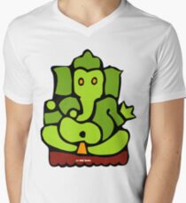 Green Ganesh T-Shirt Men's V-Neck T-Shirt