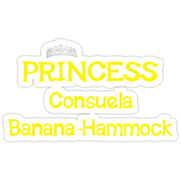 Download "Princess Consuela Banana-Hammock - Yellow" Stickers by ...