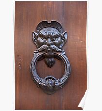 Mustachioed Knocker Poster