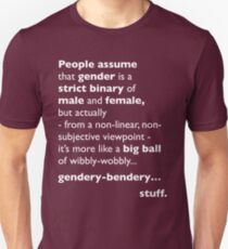 Wibbly-Wobbly, Gendery-Bendery Slim Fit T-Shirt