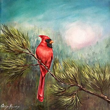 Nature Digital Print Cardinals Blue Bird Golden Finch 