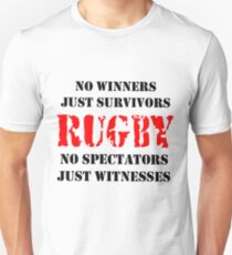 NO WINNERS JUST SURVIVORS RUGBY Unisex T-Shirt