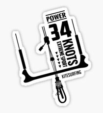 Power 34 Knots Kitesurfing Light Sticker