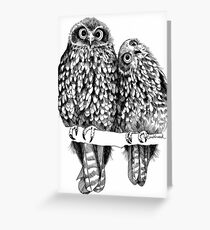 Morepork Owls Contemplate Life Greeting Card
