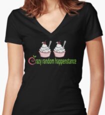 Dr. Horrible Crazy Random Happenstance Women's Fitted V-Neck T-Shirt