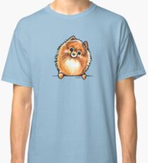 Red Pomeranian Paws Up Classic T-Shirt