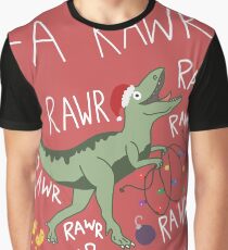 T-Rex Christmas Dinosaur - Dinosaur Christmas Graphic T-Shirt