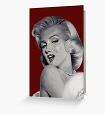 Marilyn Monroe Deep Red Greeting Card