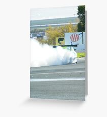 burning rubber Greeting Card