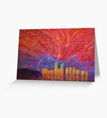 Perth Skyline, December 2007 Greeting Card