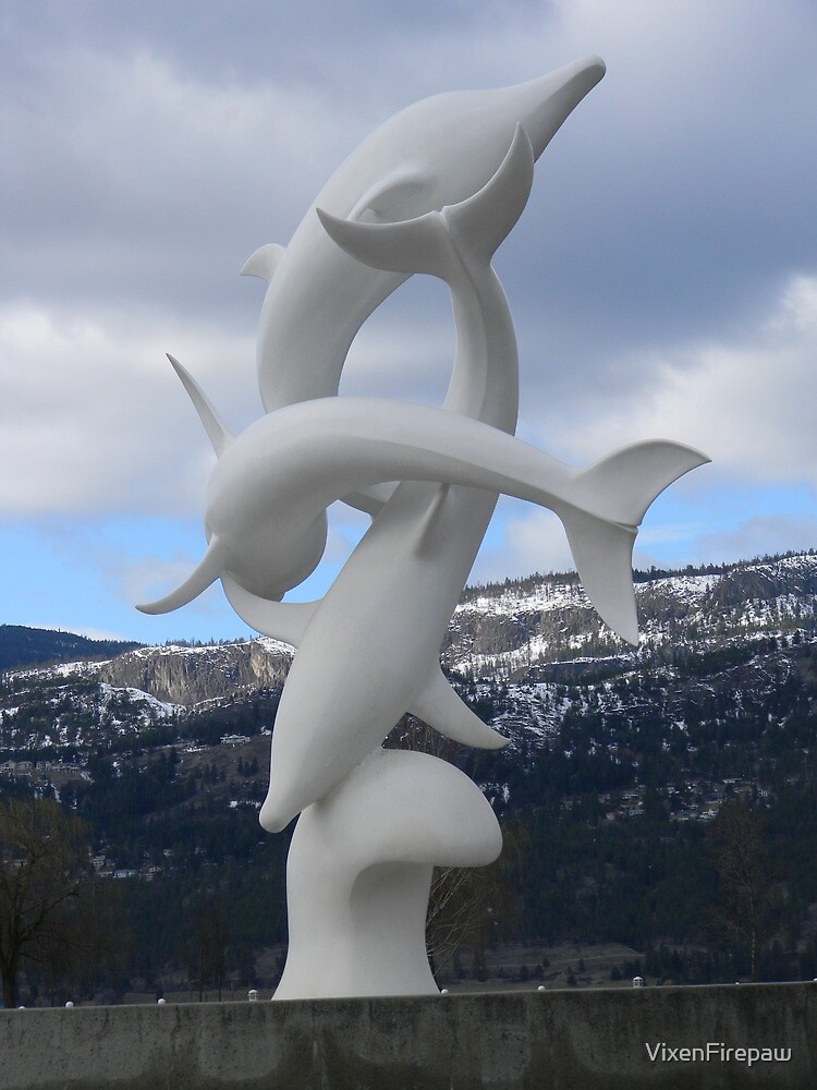 "Kelowna Dolphin Statue" by VixenFirepaw Redbubble