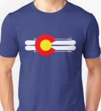 Colorado Flag Skis Unisex T-Shirt