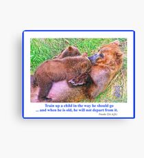 Brown Bear and Cubs Leinwanddruck