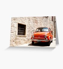 Fiat 500, iconic Italian car from 1960's Greeting Card