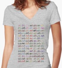 Bikes Women's Fitted V-Neck T-Shirt