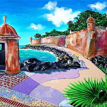Paseo de la Princesa, Old San Juan, Puerto Rico Art Board Print