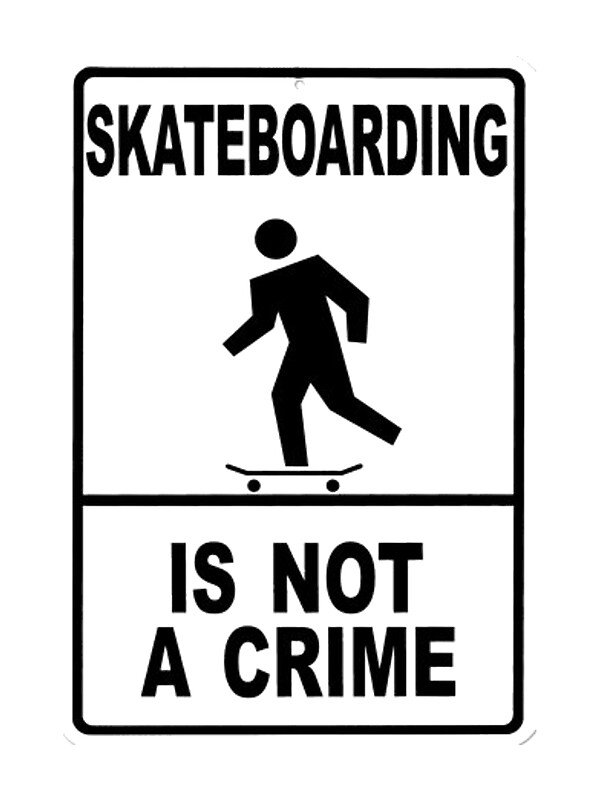 Skateboarding Is Not A Crime Stickers By Forfox Redbubble   Flat,800x800,075,f.u1 