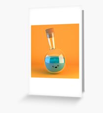 Round Flask - Cute Chemistry Greeting Card