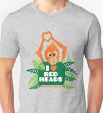 I heart (love) redheads Slim Fit T-Shirt