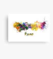 Lámina metálica Horizonte de Roma en acuarela