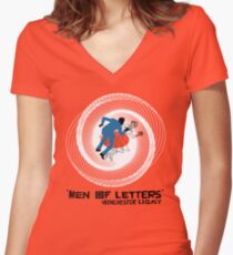 Men of Letters Women's Fitted V-Neck T-Shirt