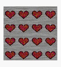 knitted hearts Photographic Print
