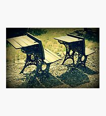 School Desks Photographic Print