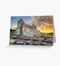 Sunset At Victory Monument Greeting Card