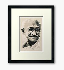 Ghandi smile Framed Print