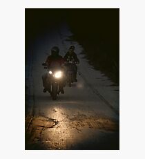Riding in the night Photographic Print