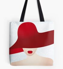 Portrait of the lady with the red hat Tote Bag