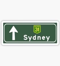 Sydney, Road Sign, Australia Sticker
