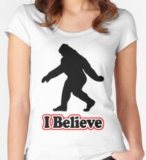 Sasquatch Big Foot T-Shirt Women's Fitted Scoop T-Shirt