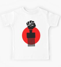 Black Fist Power T-Shirt Kids Tee
