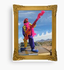 Wacky Clown Guitarist Canvas Print