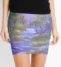 Light Vibrant Landscape Mini Skirt