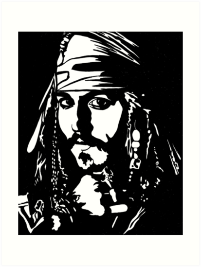 Jack Sparrow Clip Art Black And White