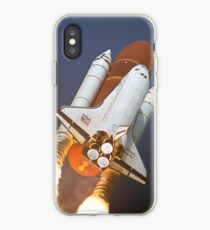 Vinilo o funda para iPhone Atlantis STS-45 lanzamiento de la caja espacial para iPhone de la NASA