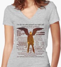 Castiel quotations Women's Fitted V-Neck T-Shirt