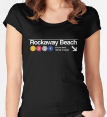 Rockaway Beach - Color Women's Fitted Scoop T-Shirt