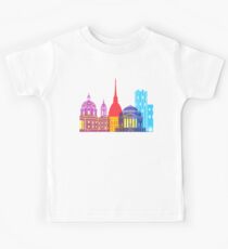 Turin skyline pop Kids Tee