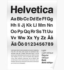 Typography Poster Helvetica Alphabet Poster