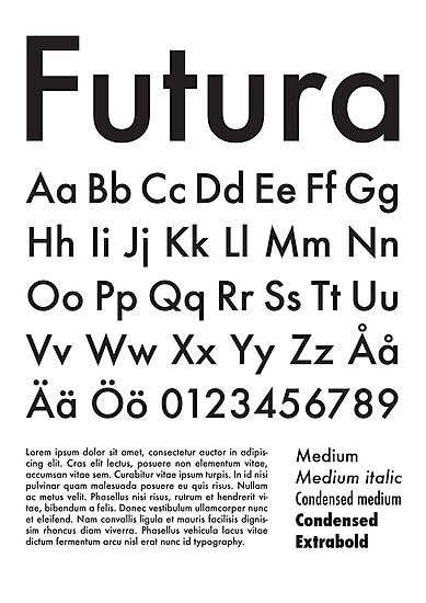 typographie futura typographie futura