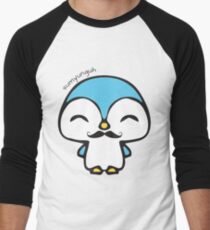 Mustache Penguin Kawaii Men's Baseball ¾ T-Shirt
