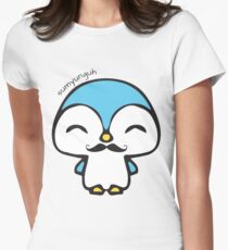 Mustache Penguin Kawaii Women's Fitted T-Shirt