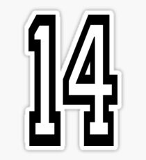14, TEAM SPORTS, NUMBER 14, FOURTEEN, FOURTEENTH, Competition, Sticker