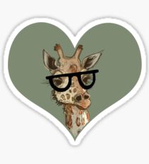 Ironic Lovely Lashes Giraffe Sticker