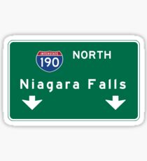 Niagara Falls, Road Sign, New York Sticker
