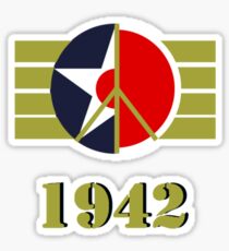 1942 - US Army Air Corps/Japanese Airforce Peace Logo Sticker